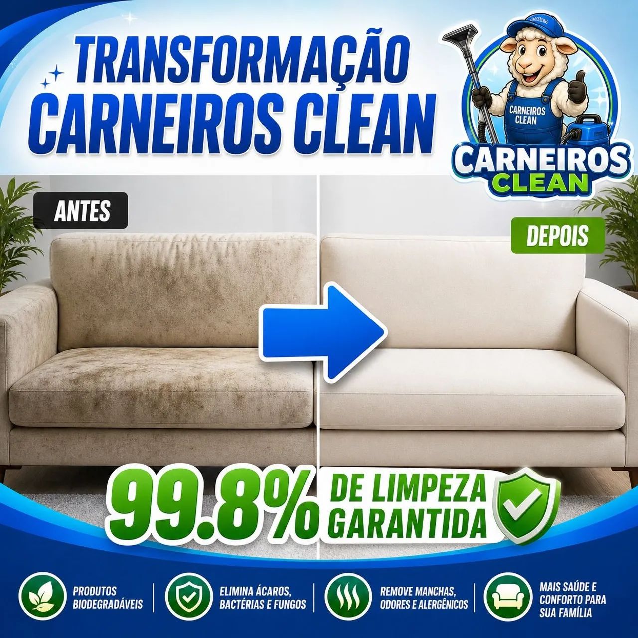 Higienização de estofados - Foto 4