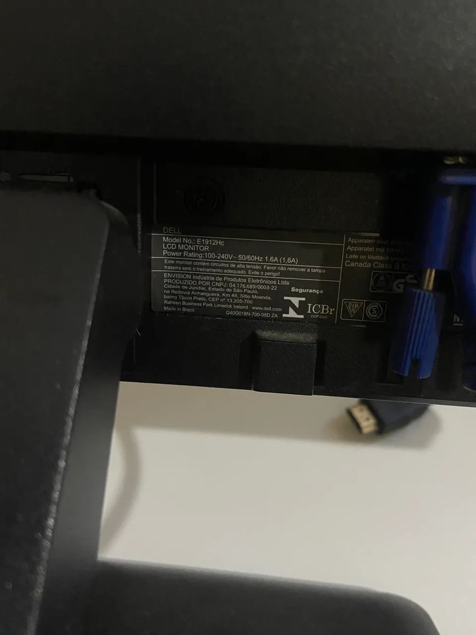 Monitor Dell E1912hc Preto Lcd Widescreen - Foto 3