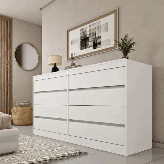 Cômoda Urban 8 Gavetas para Quartos Modernos