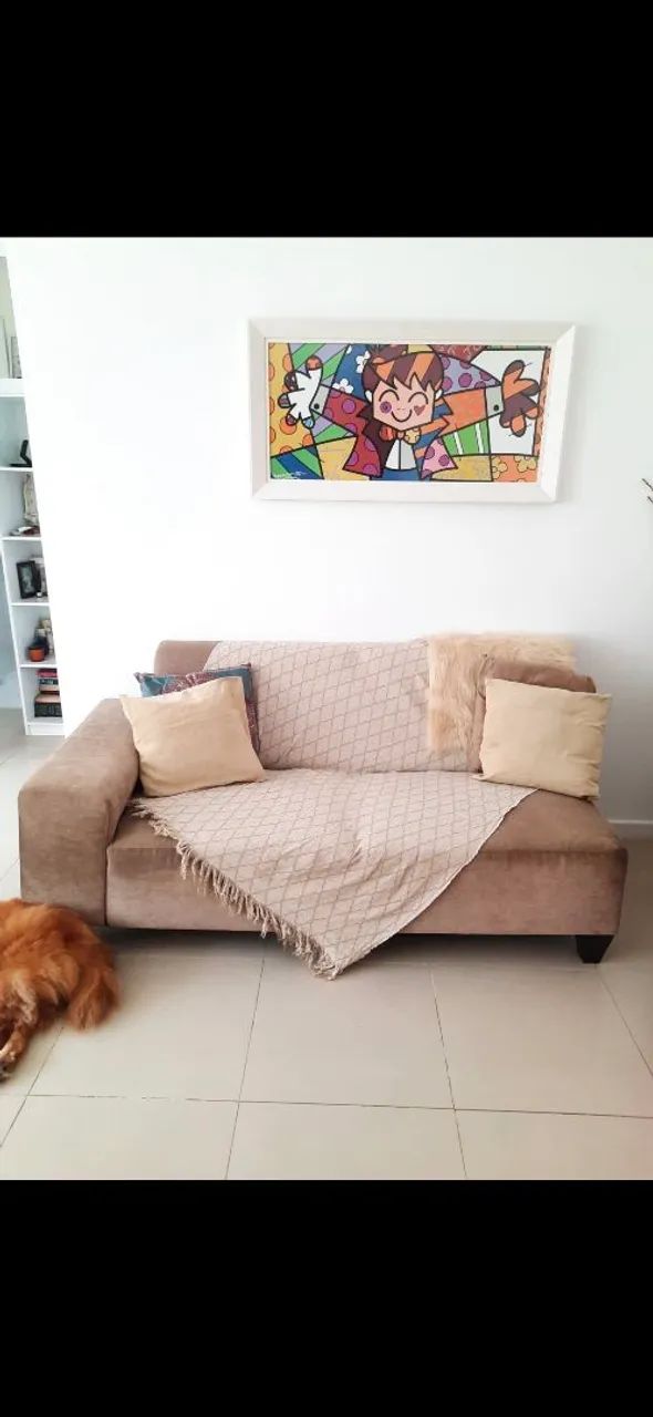 Sofá 2 lugares bege 