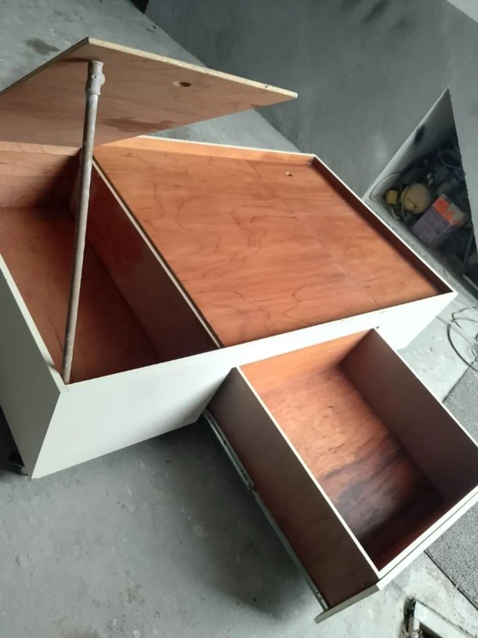 Base para Cama de Solteiro com Baú e Gaveta - MDF - Foto 2