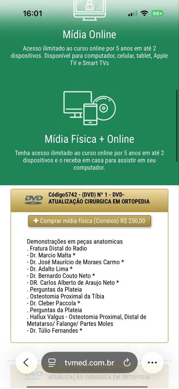 DVD Cirurgia Ortopédica: Aprendendo com as Complicações - Volume 1 - Foto 4