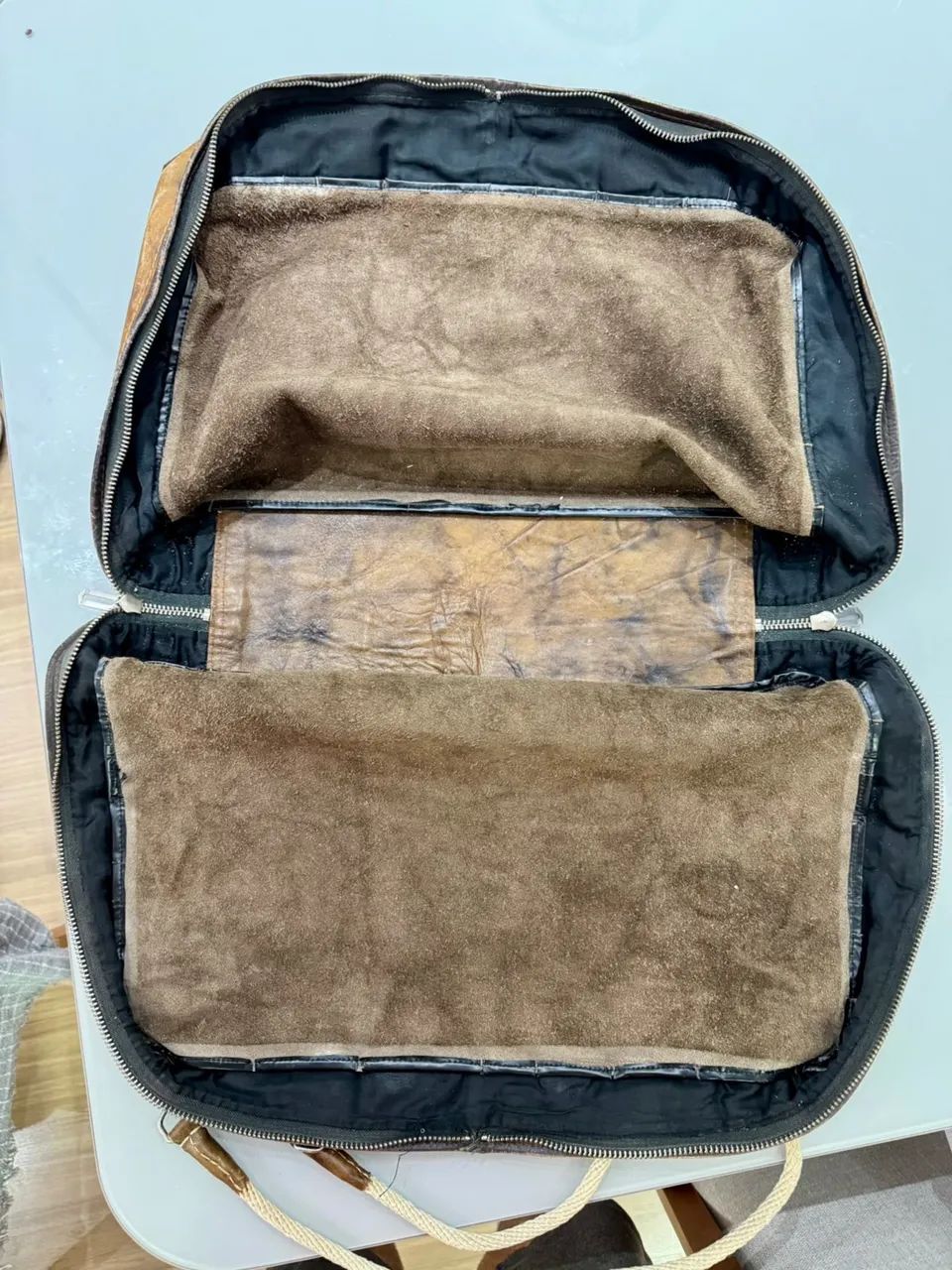 Bolsa vintage em couro marrom  - Foto 3