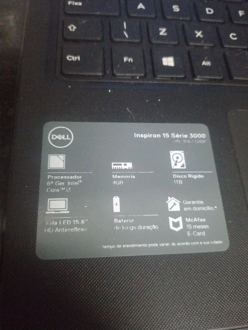 Notebook dell core i3 6°geracao - Foto 2