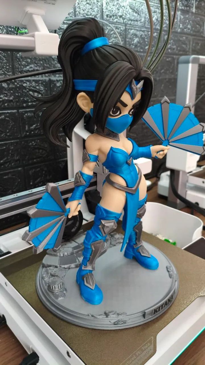Kitana Mortal Kombat Impressão 3D 35cm - Foto 4