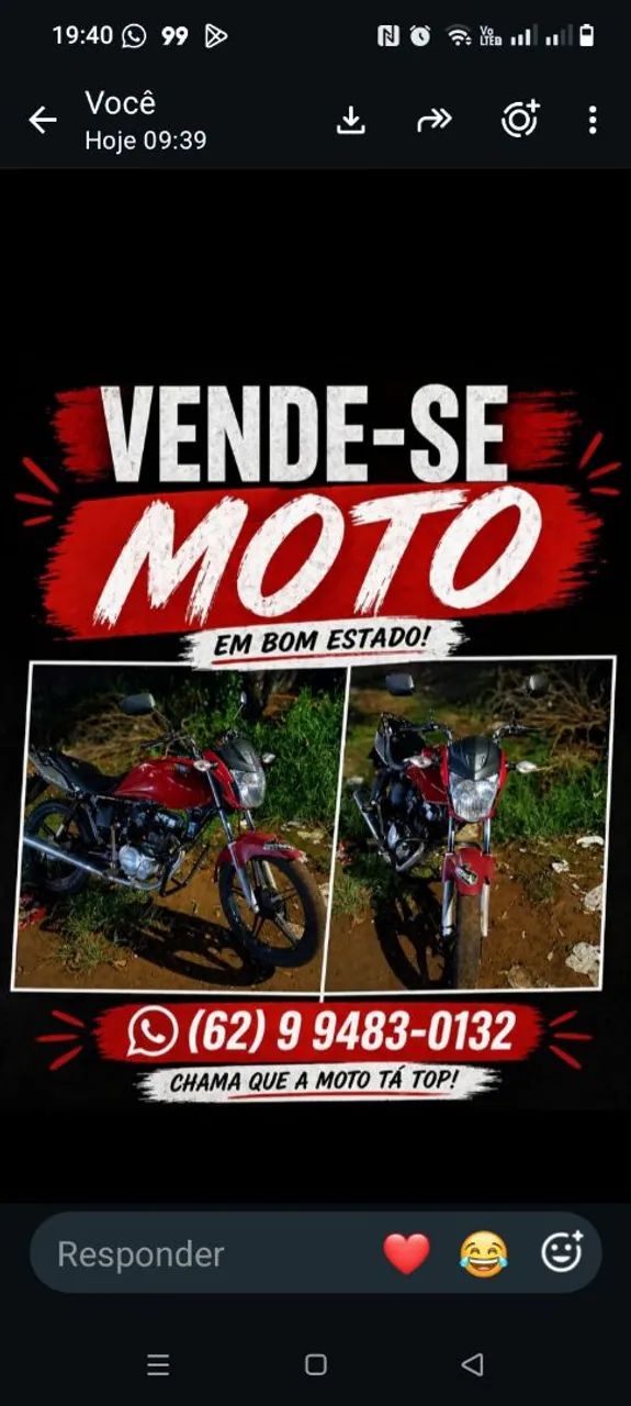 Moto boa para trabalhar 