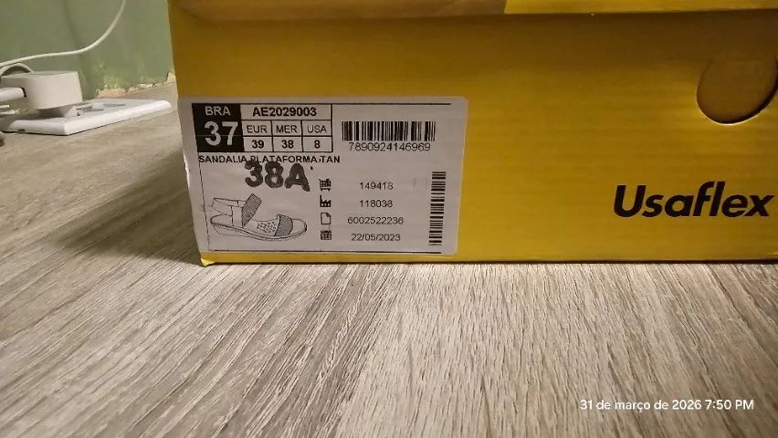 Sandália Usaflex tamanho 37 - Foto 3