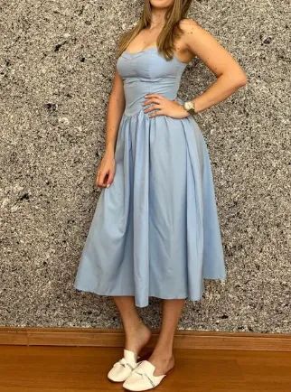 Vestido Azul-bebê (P) - SHEIN - Foto 3