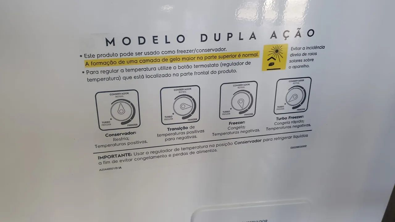 Freezer Eletrolux novo,dupla ação  - Foto 3