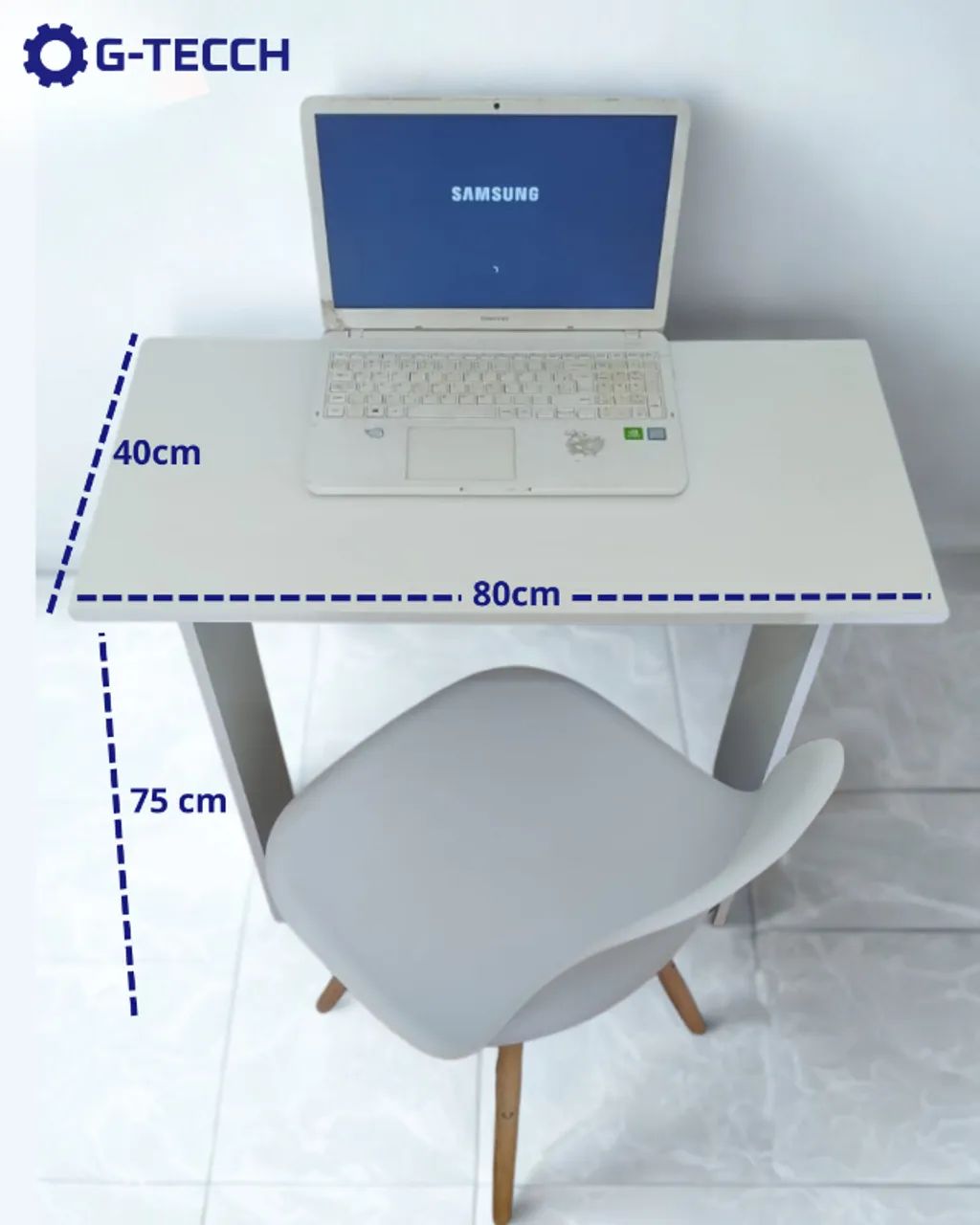 Mesa para Notebook NOVA 100% MDF Escrivaninha Multiuso de Estudo Escritório Computador - Foto 2