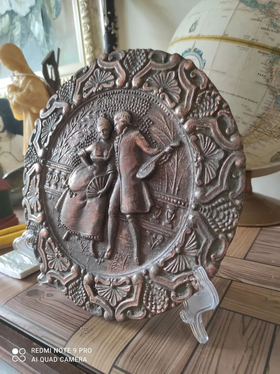 Placa para decoração,metal , antiga: - Foto 2