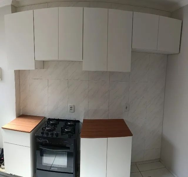 Armários de cozinha planejado em MDF branco 