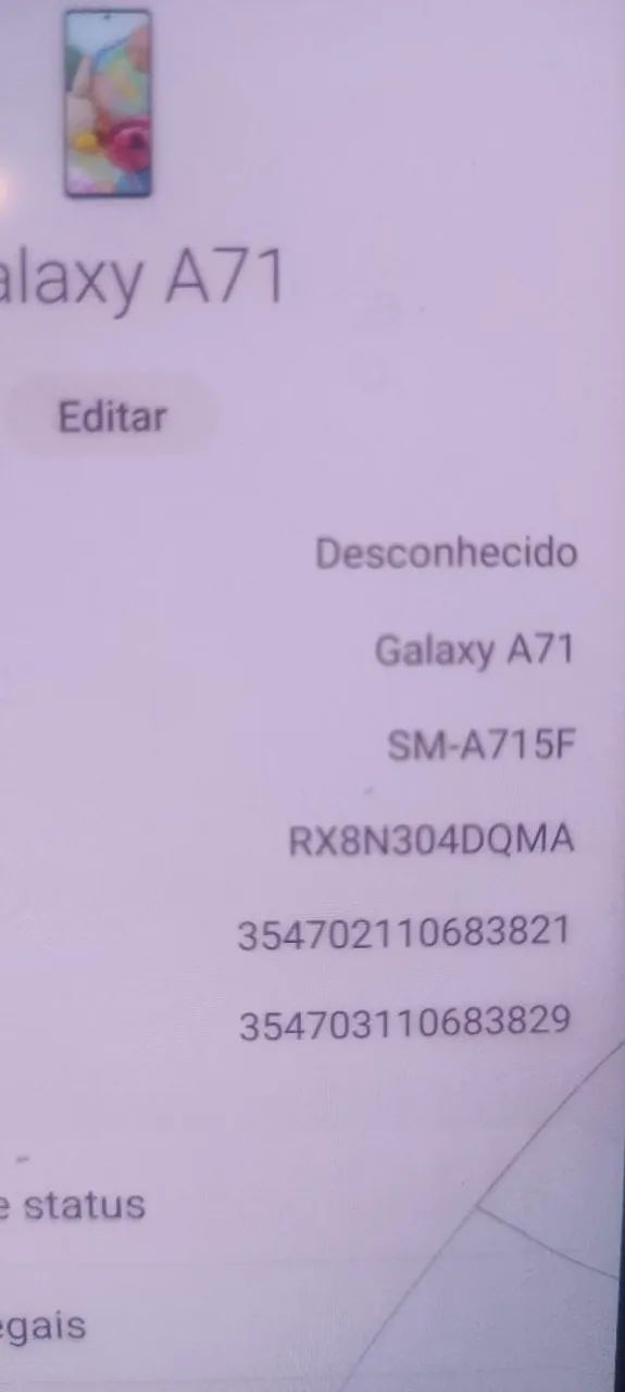 Celular Samsung Galaxy A71 SM-A715F - Funcionando Perfeitamente - Foto 2
