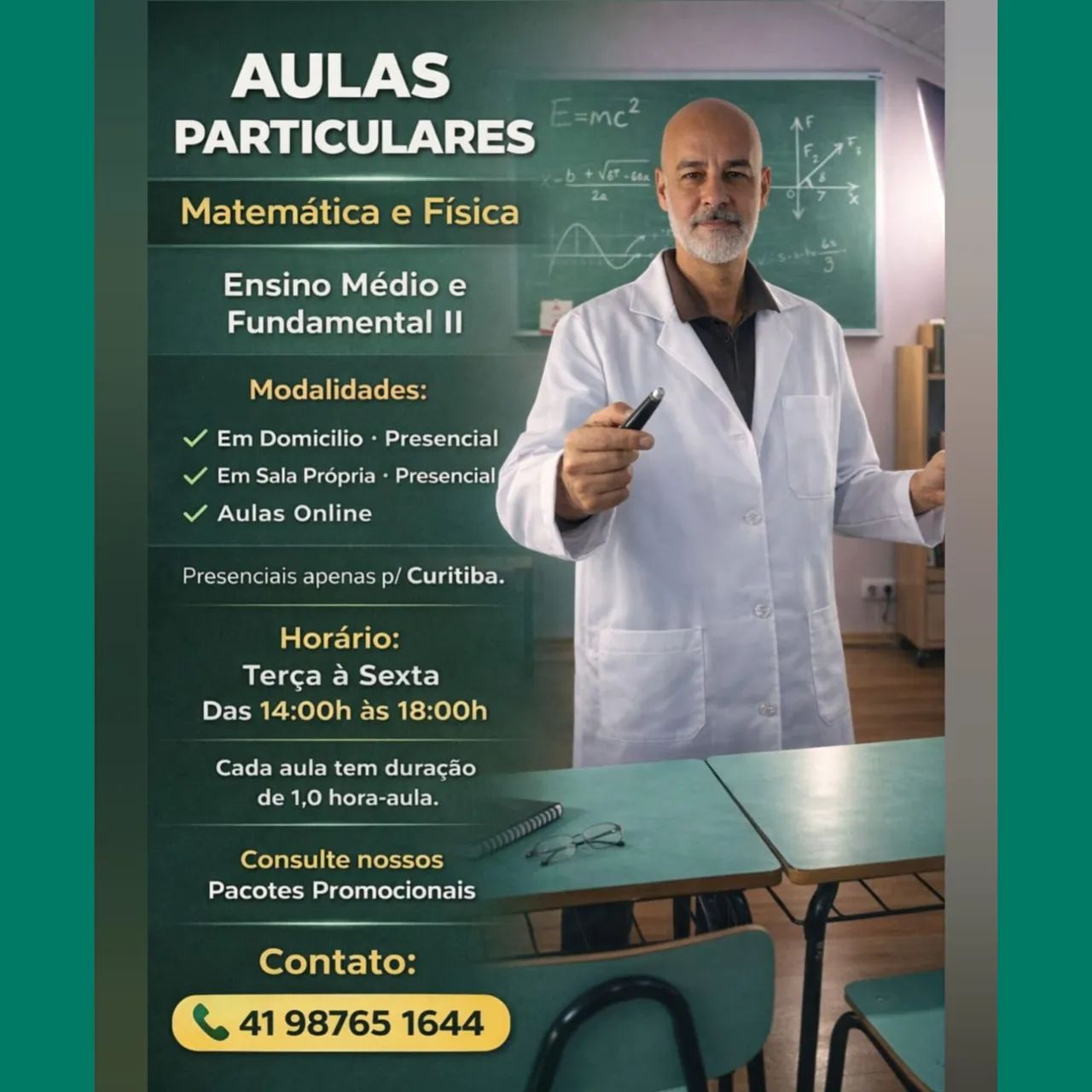 AULAS PARTICULARES - MATEMÁTICA E FÍSICA 