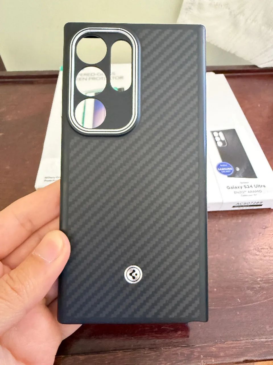 Case Para S24 Ultra Spigen + Película - Foto 3