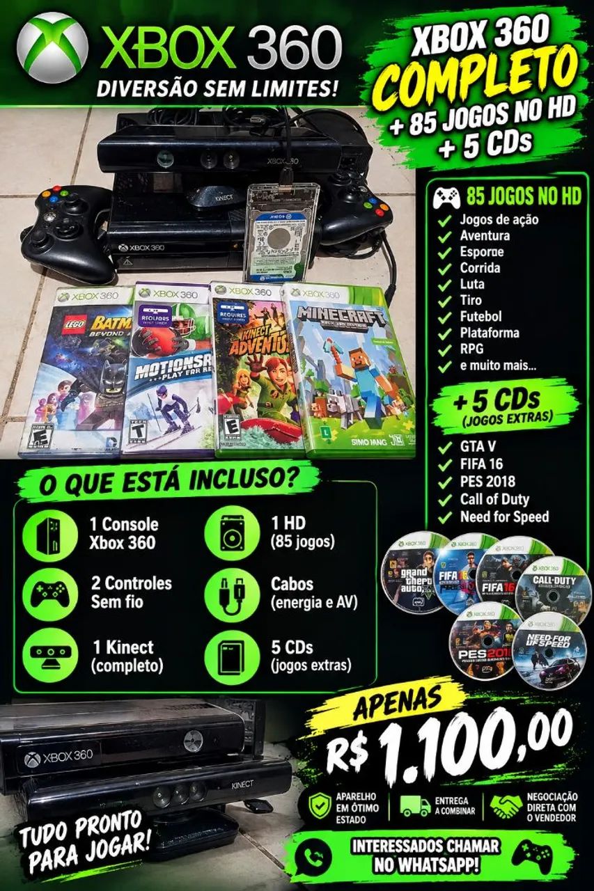 Xbox 360 completo 