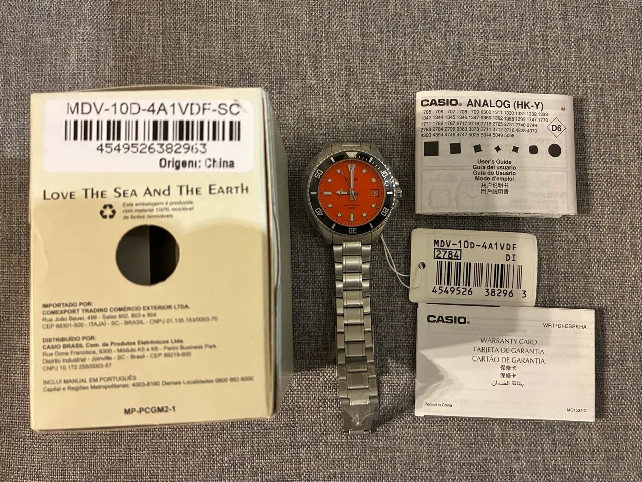 Casio Duro MDV-10D Laranja 39mm - Foto 4