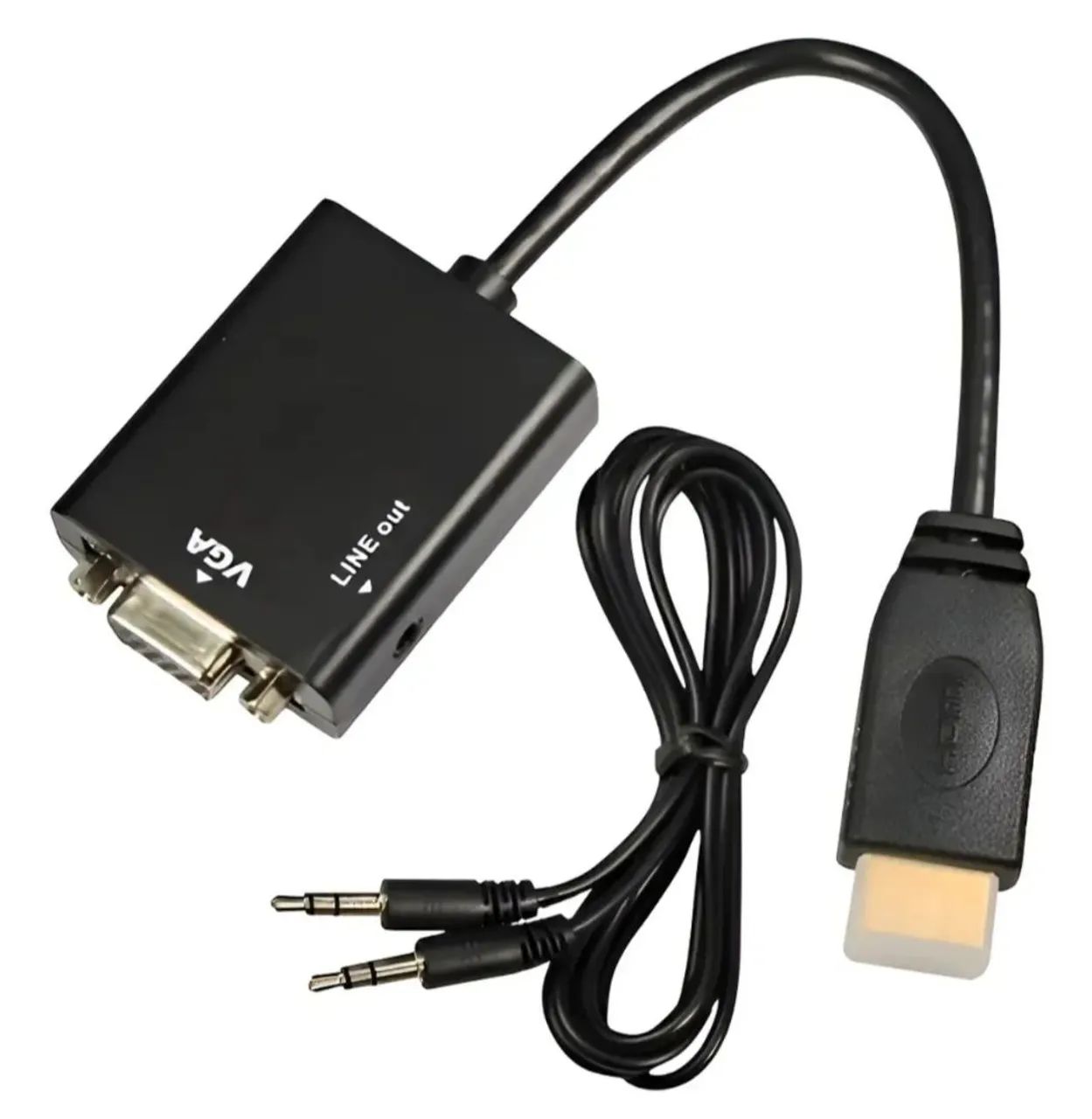 Cabo Adaptador Conversor Hdmi Para Vga Com Saída P2 Áudio - Foto 3