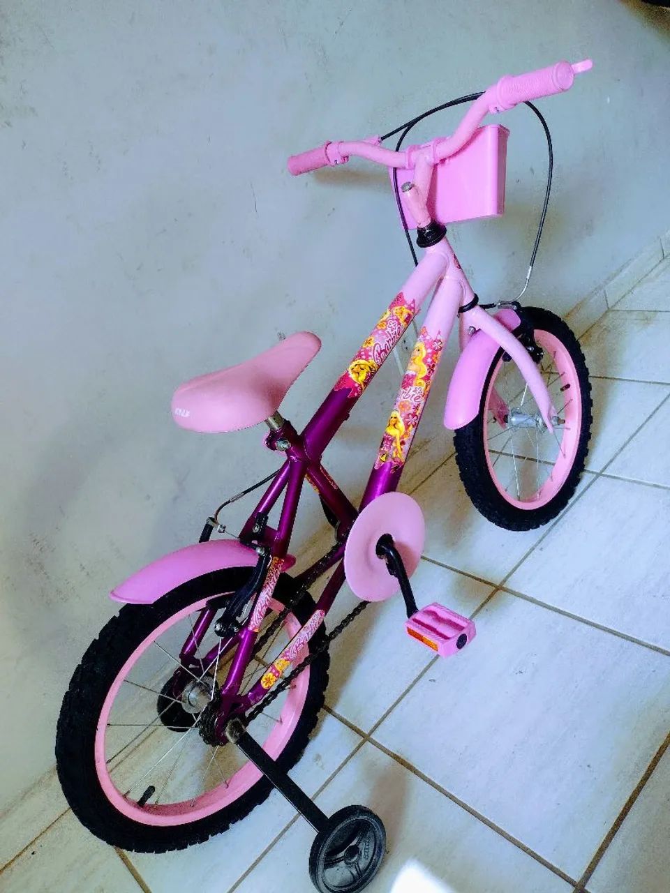Bicicleta aro 16 Barbie aros de alumínio  - Foto 3