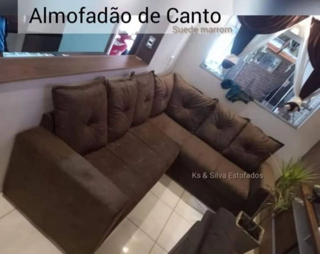 sofá de canto 6 lugares Almofadão - Foto 3