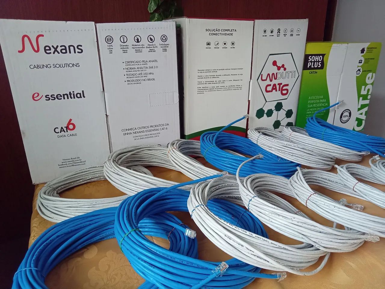 Cabo de internet CAT6 e CAT.5e 1,2,3,5,7,10,12,15,20,25,30,40 metros 10GBPS 250MHZ  - Foto 5