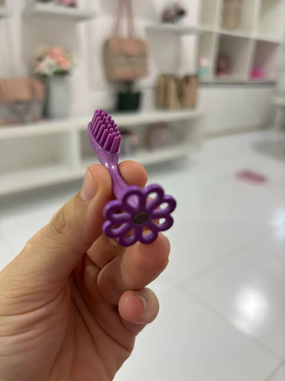 Mini escova de cabelo da Barbie happenin?hair 1998