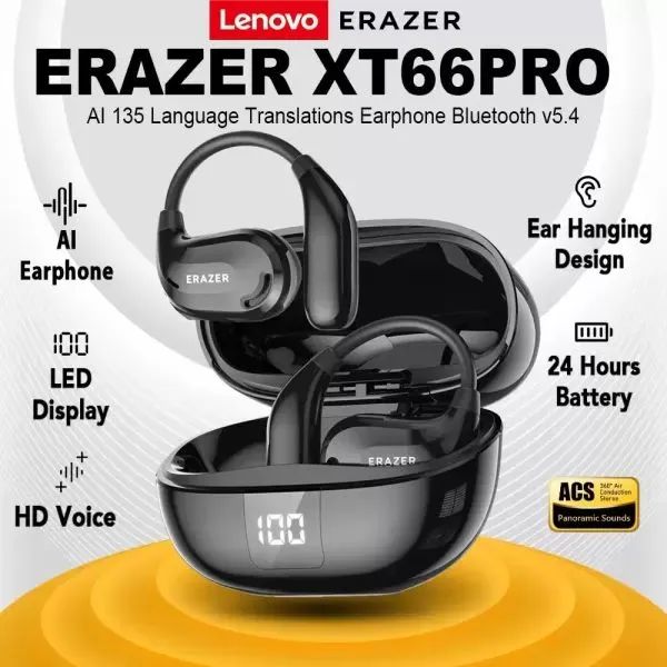 Fone ERAZER XT66 PRO - FONE BLUETOOTH 5.4 COM INTELIGÊNCIA ARTIFICIAL - Foto 3