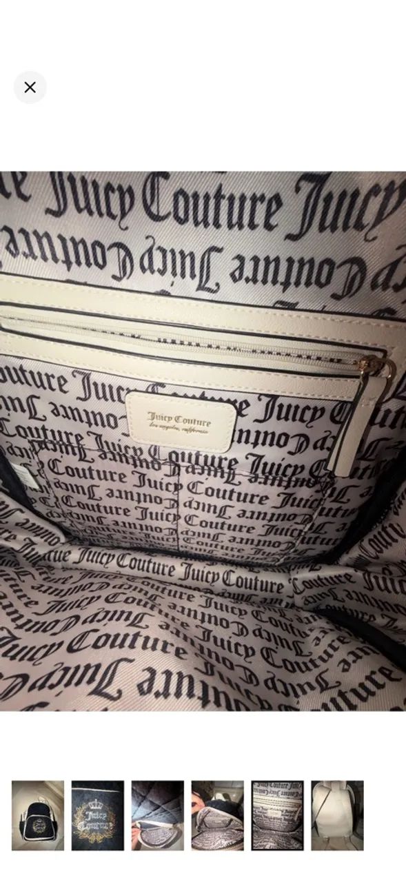 Juice Couture mochila de veludo cotelê. - Foto 4