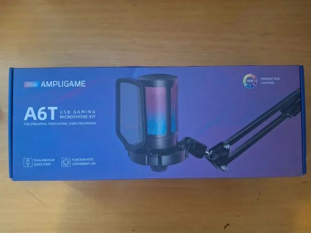 Microfone Fifine A6T + suporte articulado