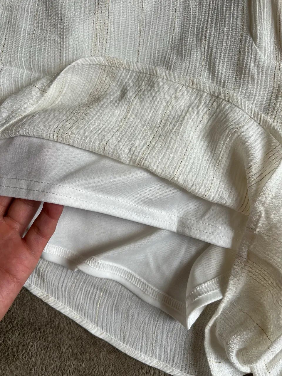 Shorts da C&A, Off White de Tecido Texturizado - Foto 3