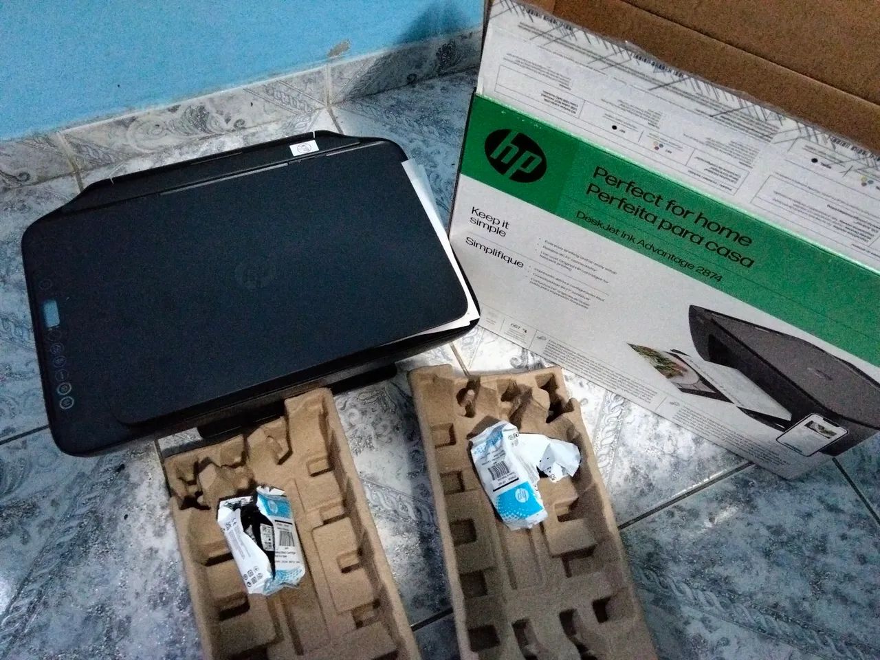 IMPRESSORA  NOVA MULTIFUNCIONAL HP DESKJET INK ADVANCED 2874 NOVA na caixa - Foto 3