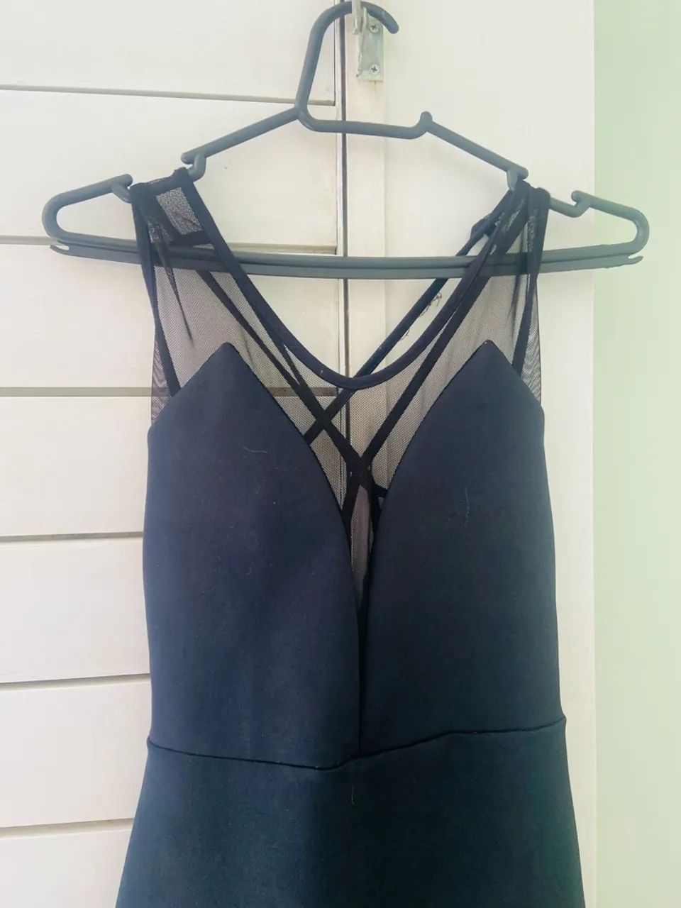 Vestido preto com tule P - Foto 3