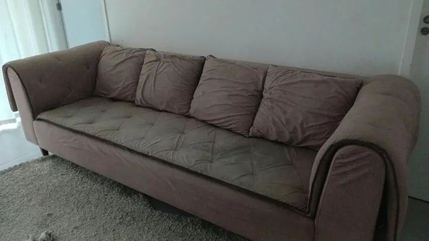 Sofá Estilo Living Amplo em Linho - Foto 3