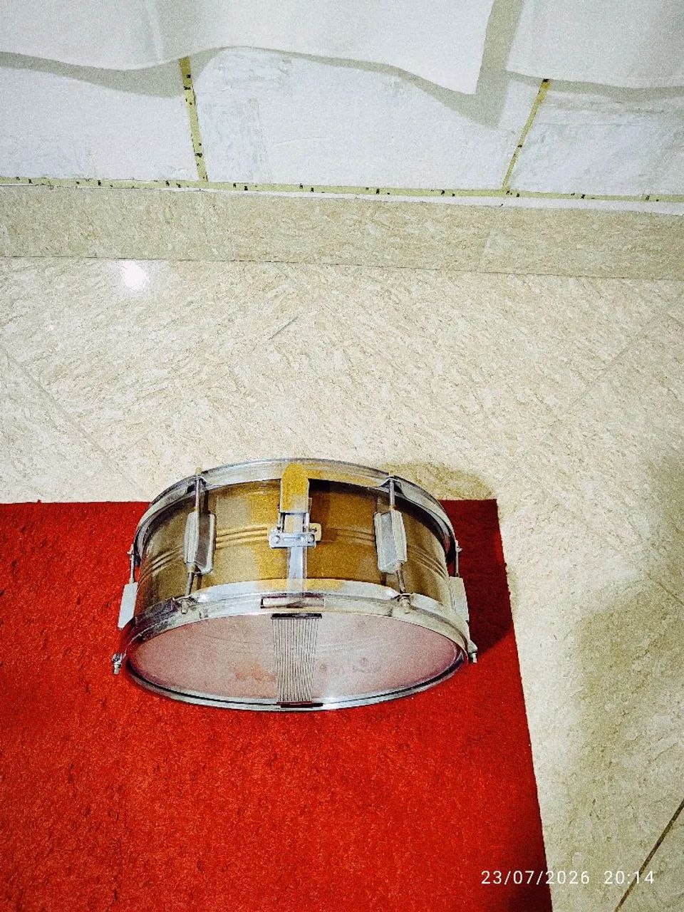 Caixa de bateria 14 polegadas 6 afinação aço . Usada perfeita  - Foto 4