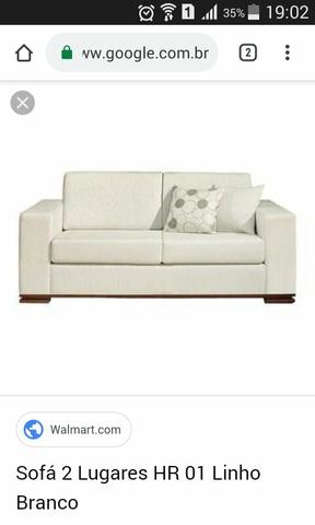 Vendo sofá de linho branco