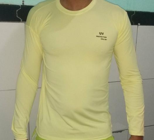 Camisas uv manga longa com proteção solar - Foto 4