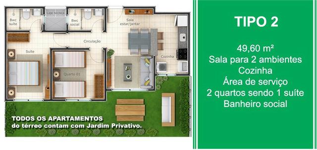 O Maior e Melhor Apartamento da Região - 2 e 3 Quartos, Suíte, Elevador e Jardim - Foto 9