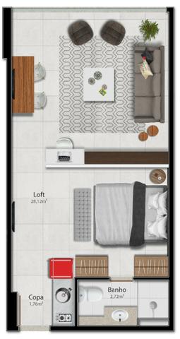 1 quarto e sala Barro Vermelho Novo Lançamento Imperdível - Foto 13