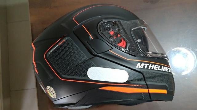 Capacete Mt Helmets Atom Raceline Solid - Foto 5