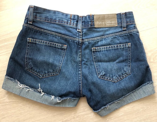 Shorts jeans curto - médio escuro - Foto 2