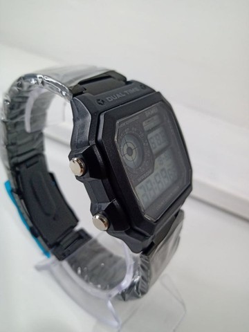 Relógio Masculino Skmei 1335 - Digital Aço Inox - Preto - Foto 3