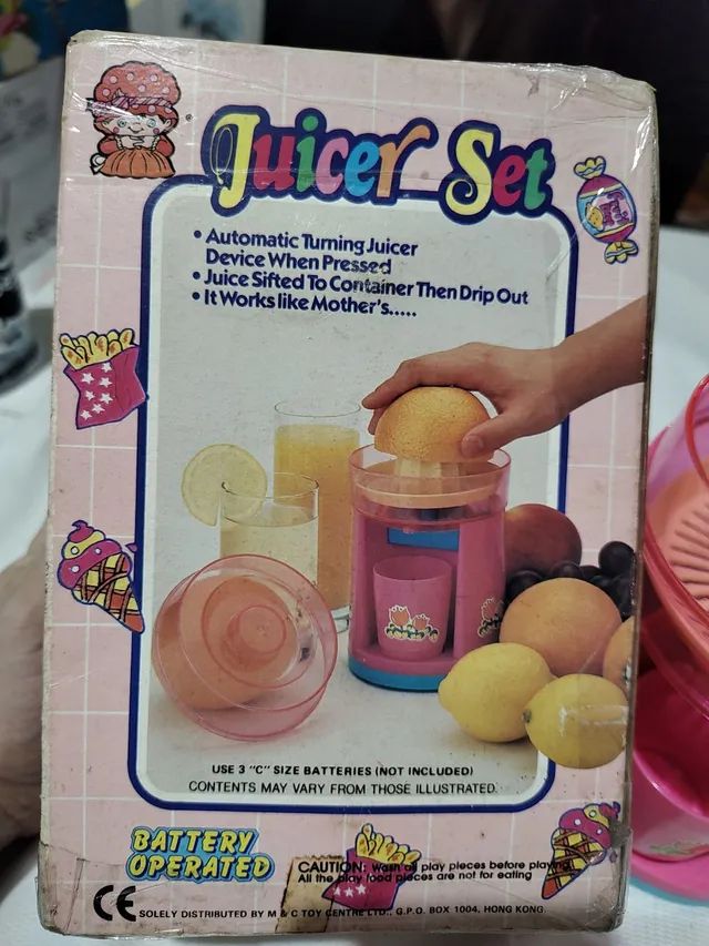 Antigo brinquedo máquina de fazer suco
