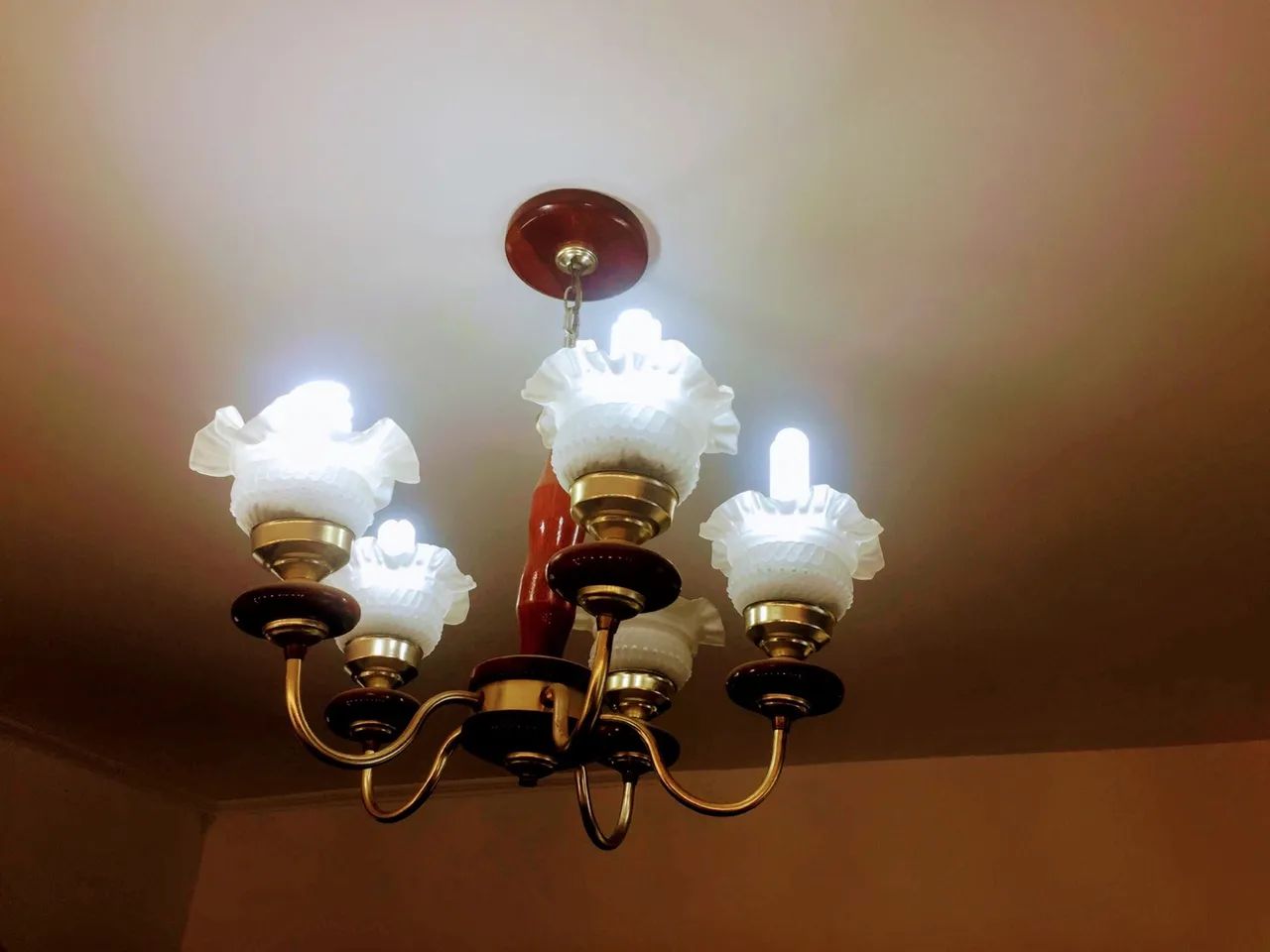 Lustre de Cristal 5 Lâmpadas - Foto 2