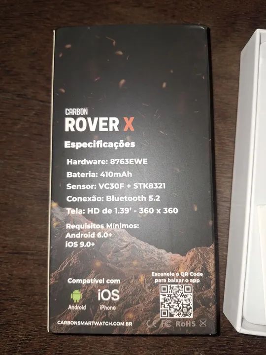 Relógio Inteligente Carbon Rover X + 4 pulseiras + 2 carregadores + 2 películas protetoras - Foto 6