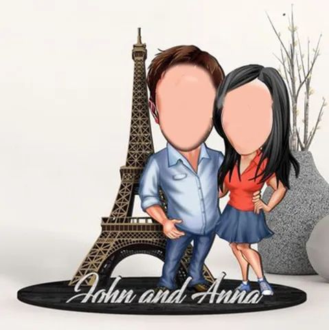  enfeite estatueta de jardim  de casal 3D  - Foto 2