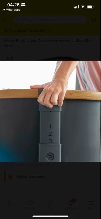 Berço Portátil Co-sleeper Essential Azul Maxi Cosi - Foto 6