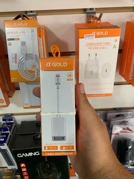 Cabo OTG IPHONE/Tipo C e V8