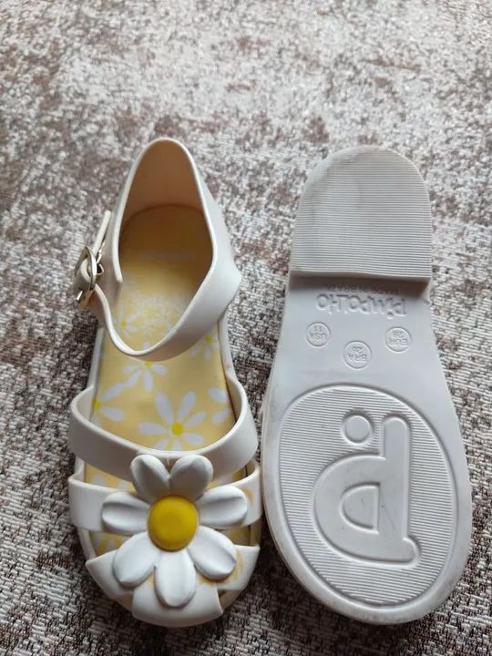 Sandália Infantil Marca Pimpolho Branca  - Foto 4