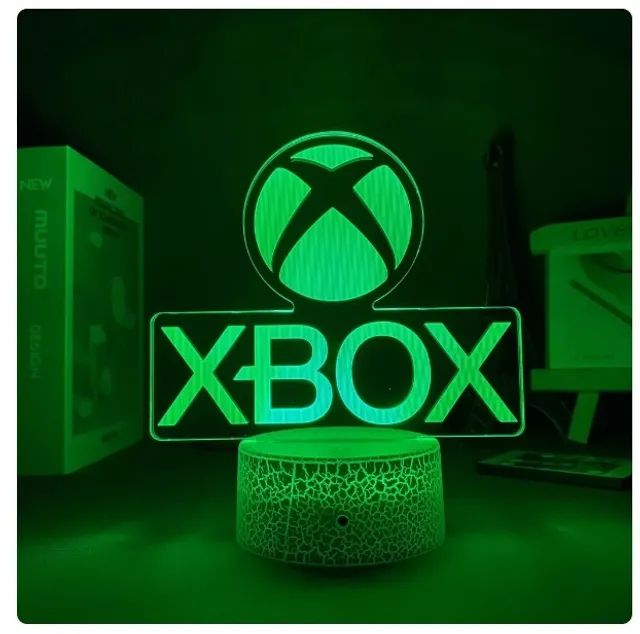 Luminária de Acrílico Modelo Xbox com 7 Modos de Cores - Foto 2