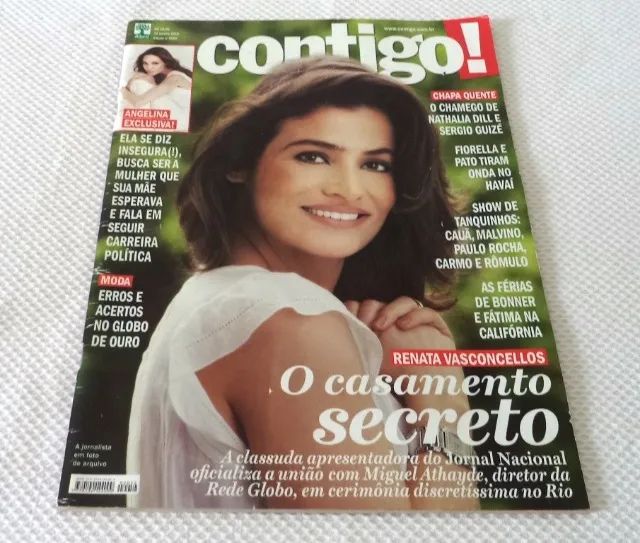Revista Contigo 15 janeiro 2015 Capa Renata Vasconcellos. Para Colecionadores.